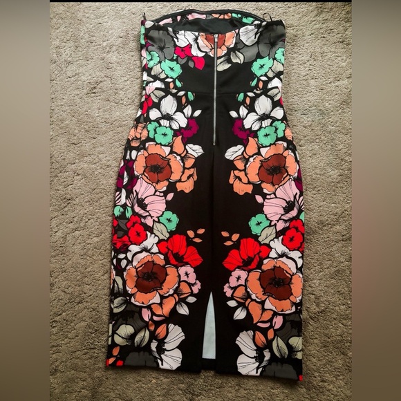 Express Floral Bodycon Dress - 10 - Picture 4 of 5
